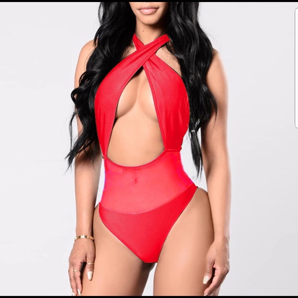 mesh bodysuit Push up bikini ransparent